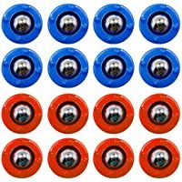 COSDDI Shuffleboard and Curling Mini Rollers Replacement Set of 16 Rollers (8 Red&amp-8 Blue)